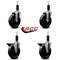 Service Caster 5'' Phenolic Wheel Swivel 1-1/8'' Expanding Stem Caster Set 2 Brakes, 4PK SCC-EX20S514-PHR-2-PLB-2-118 - alternate 4